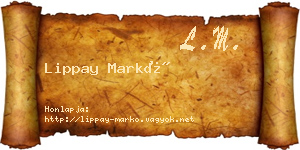 Lippay Markó névjegykártya